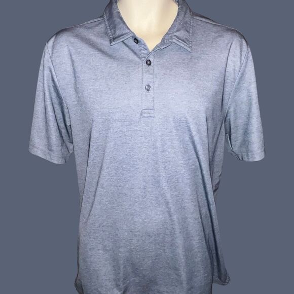 Travis Mathew Blue Gray Iridescent Golf Polo Size XL #39 - Picture 2 of 5